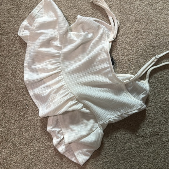 Forever 21 | Cream Ribbed Peplum Tank Top - Picture 7 of 7